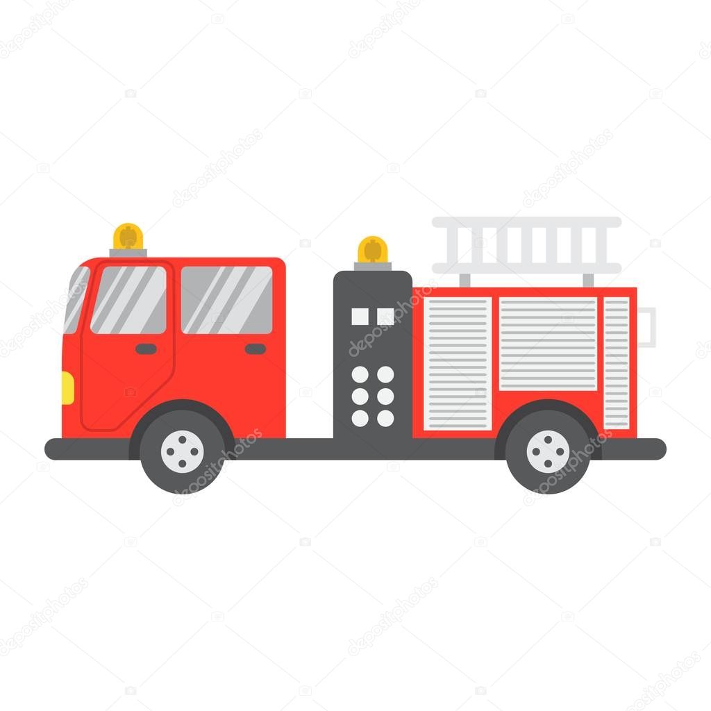 Fire Engine flat icon, transport and vehicle