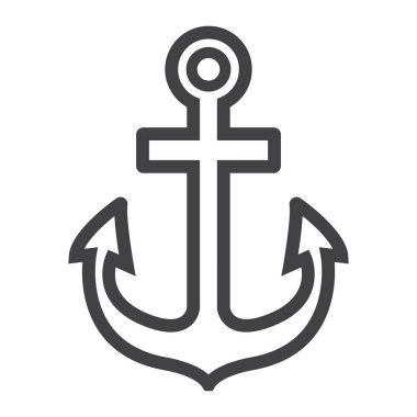 Çapa satırı simgesi, navigasyon ve deniz