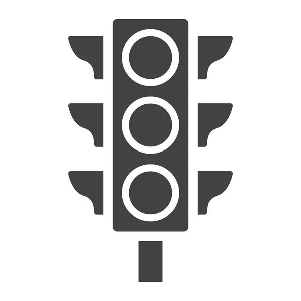 Glyph van verkeerslichtpictogram, stoplicht en navigatie — Stockvector