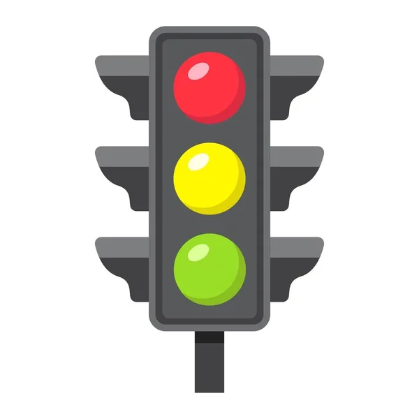 Trafik ışığı düz simgesi, trafik ışığı ve gezinti