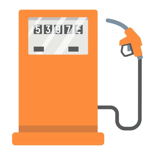 Ícone plano do posto de gasolina, gasolina e combustível, sinal da bomba — Vetor de Stock