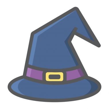 Cadı şapka dolu anahat simgesini, Cadılar Bayramı ve korkutucu