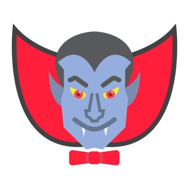 Dracula vampir düz simgesi, Cadılar Bayramı ve korkutucu