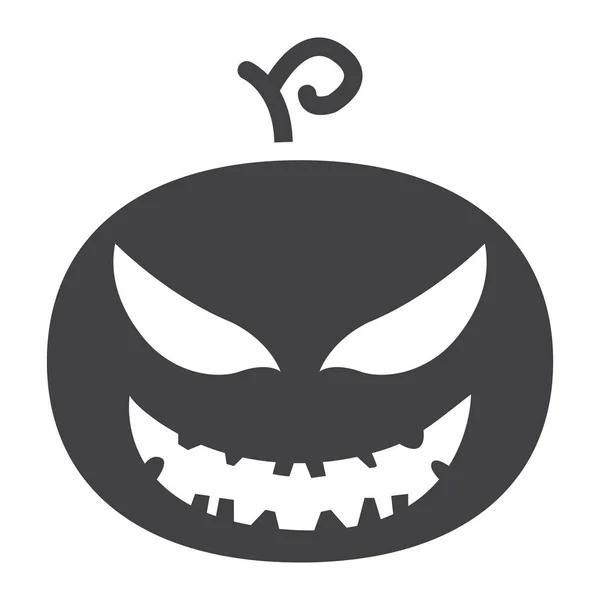 Glyphe de citrouille d'Halloween icône, Halloween et effrayant — Image vectorielle