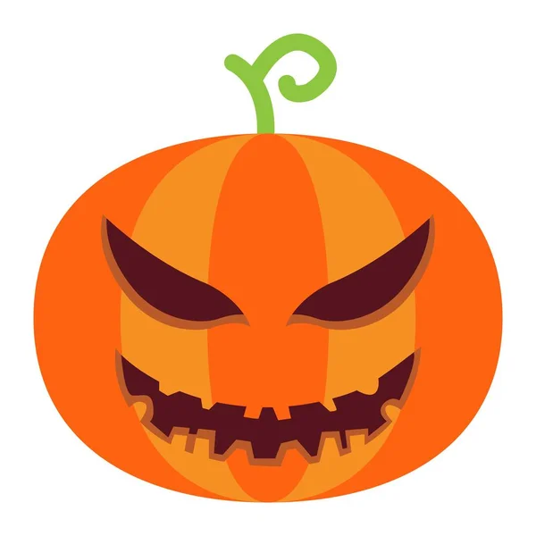 ハロウィンかぼちゃフラット アイコン、ハロウィーンと怖い — ストックベクタ
