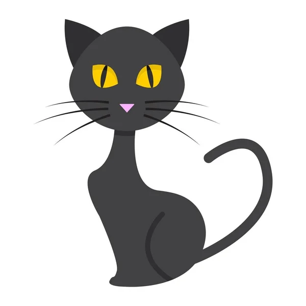 Cute black cat icon Royalty Free Vector Image - VectorStock