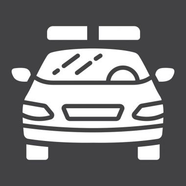 Polis araba glif simgesi, taşıma ve otomobil