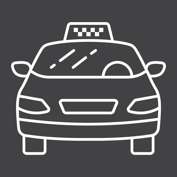 Taksi araba satırı simgesi, taşıma ve otomobil — Stok Vektör