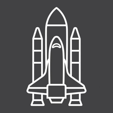 Uzay mekiği satırı simgesi, taşıma ve uzay