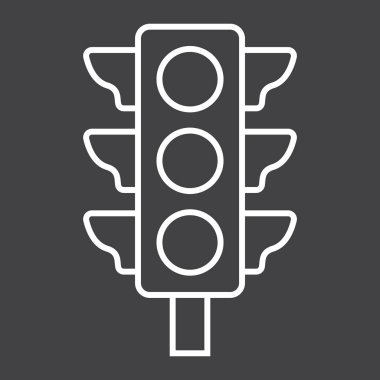 Trafik ışığı satırı simgesi, trafik ışığı ve gezinti