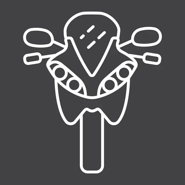 Icône de ligne de moto, transport et véhicule — Image vectorielle