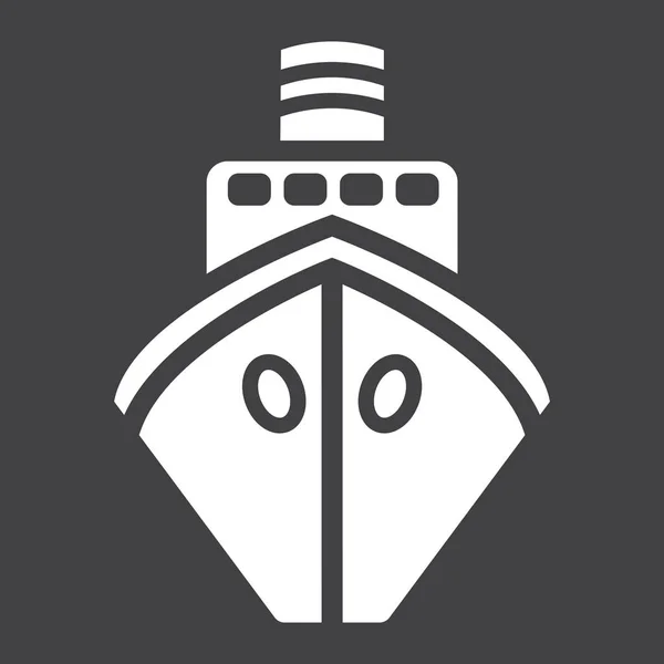 Schiffsikone, Transport und Schiff, Reiseschild — Stockvektor