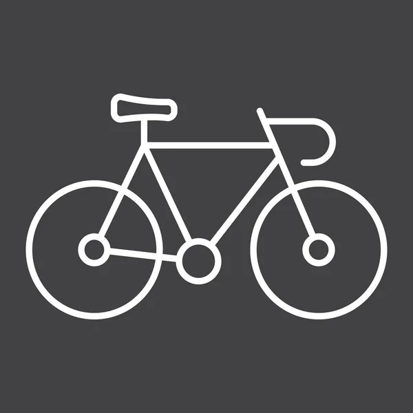 Fahrrad-Linie Symbol, Transport und Fahrzeug, Fahrrad — Stockvektor