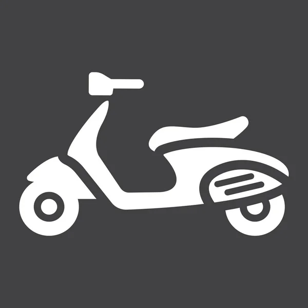 Icono del glifo scooter, transporte y vehículo — Vector de stock