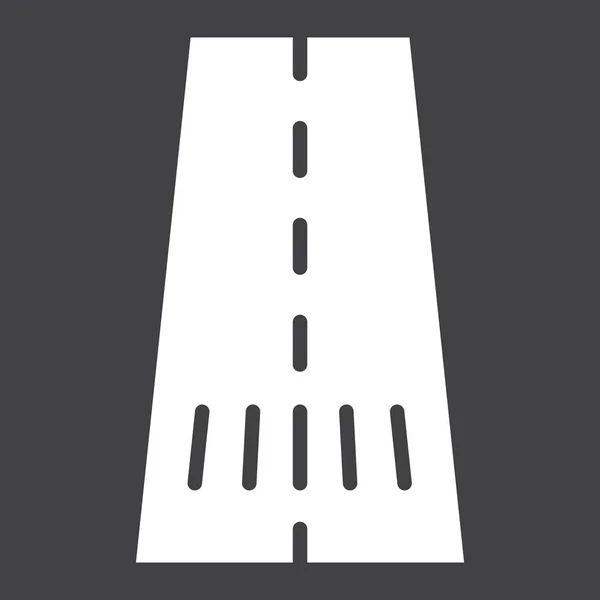 Icona del glifo stradale, asfalto e traffico, cartello stradale — Vettoriale Stock
