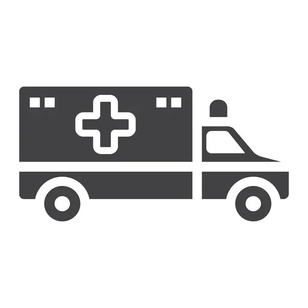 Ambulans glyph ikon, medicin och hälsovård — Stock vektor