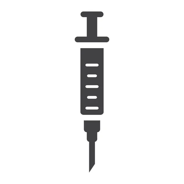 Syringe glyph icon, medicine and healthcare — Stock Vector