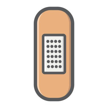 Yapıştırıcı sıva doldurulmuş anahat simgesini, tıp