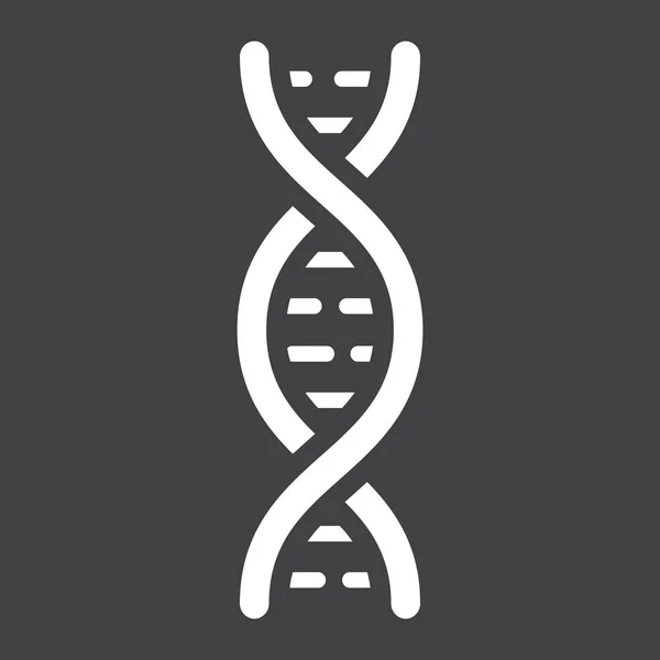 Іконка гліфа ДНК, медицина та охорона здоров'я, генетична — стоковий вектор