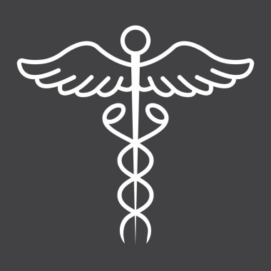 Caduceus satırı simgesi, tıp ve sağlık