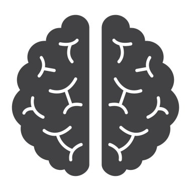 Beyin glif simgesi, tıp ve sağlık, organ