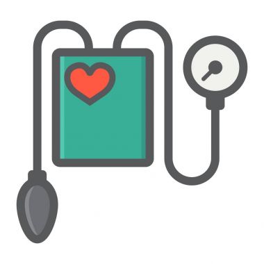 Tonometer doldurulmuş anahat simgesini, Tıp Sağlık