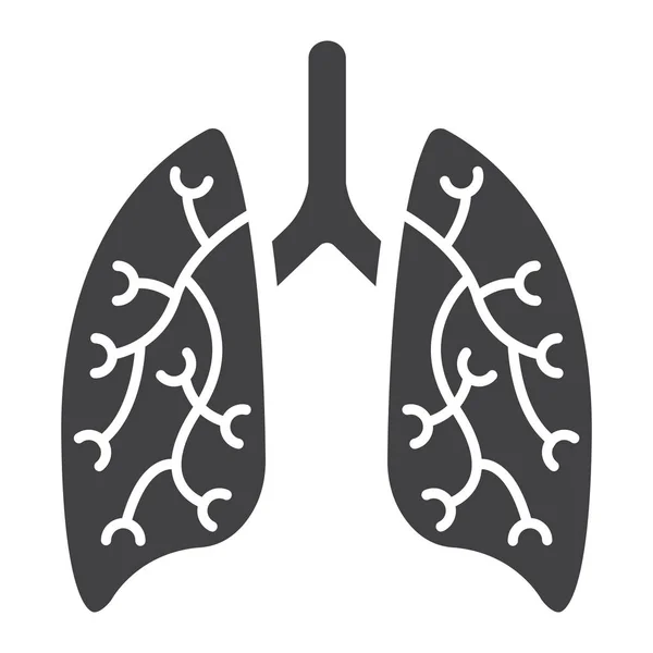 Icona del glifo polmonare, medicina e assistenza sanitaria — Vettoriale Stock