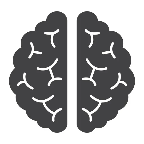 Ikony glyfů mozku, lékařství a zdravotnictví, varhany — Stockový vektor