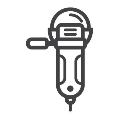 Açı değirmeni satırı simgesi, inşa ve onarım, kesici