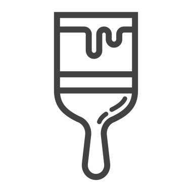 Boya fırça satırı simgesi, inşa ve onarım, boya