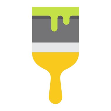 Fırça düz simgesi, inşa ve onarım, boya boya