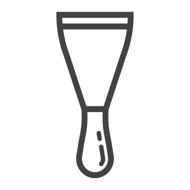 Macun bıçak satırı simgesi, inşa ve onarım, spatula