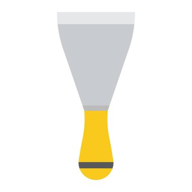 Macun bıçak düz simgesi, inşa ve onarım, spatula