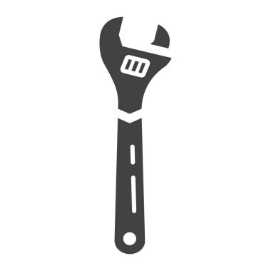 Ayarlanabilir anahtarı glif simgesi, inşa ve onarım