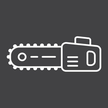 Elektrikli testere satırı simgesi, inşa ve onarım, gördüm