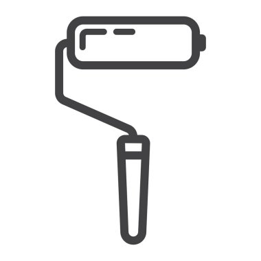 Boya silindiri satırı simgesi, inşa ve onarım, resim