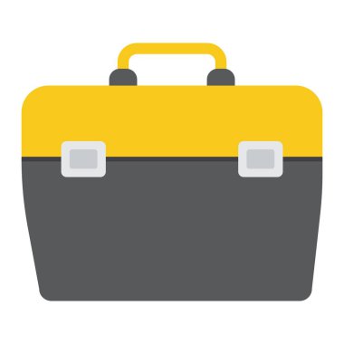 Araç kutusu düz simgesi, inşa ve onarım, araç işareti