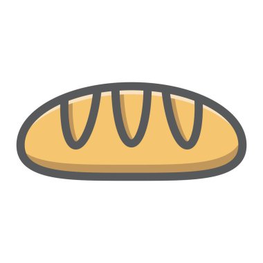 Ekmek dolu anahat simgesini, gıda ve içecek, ekmek fırınları için