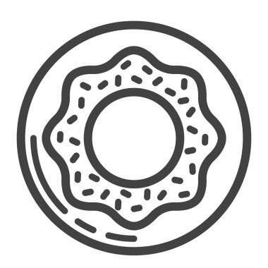 Çörek satırı simgesi, gıda ve içecek, tatlı işareti