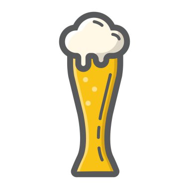 Anahat simgesini, yiyecek ve içecek bira cam dolu