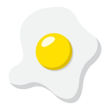 Simge, yiyecek ve içecek omlet düz