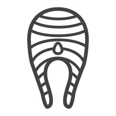 Somon Balık satırı simgesi, gıda ve içecek, sashimi