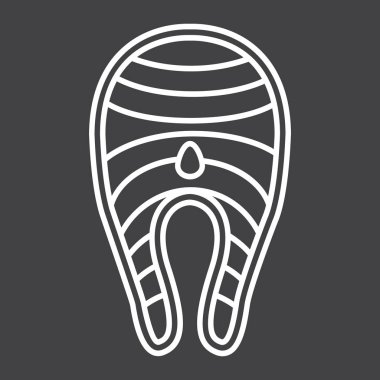 Somon Balık satırı simgesi, gıda ve içecek, sashimi