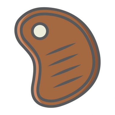 Anahat simgesini T kemik sığır eti biftek dolu