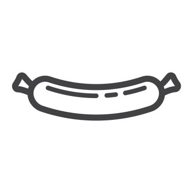 Sosis satırı simgesi, gıda ve içecek, frankfurter