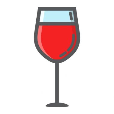 Anahat simgesini, yiyecek ve İçecek şarap cam dolu