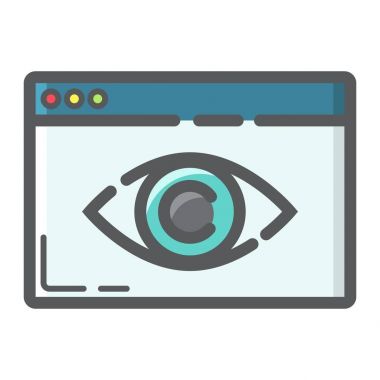 Web görünürlüğü doldurulmuş anahat simgesi, seo