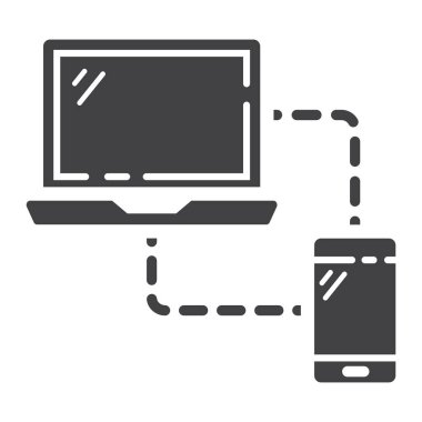 Duyarlı web tasarım glif simgesi, geliştirme,