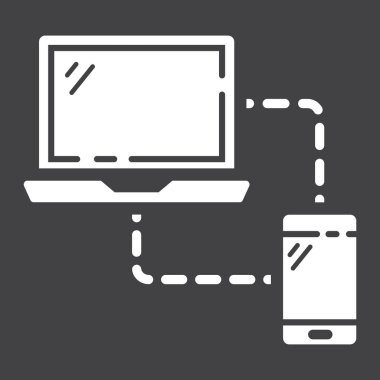 Duyarlı web tasarım glif simgesi, geliştirme,