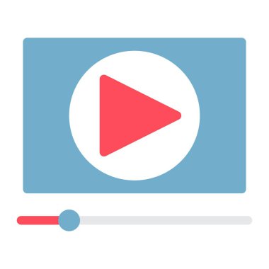 Düz simgesi, seo ve geliştirme pazarlama video